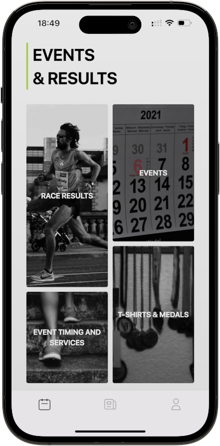 MyRunResults App Open